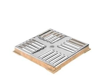 Grade de fundo inox 15x15 cm